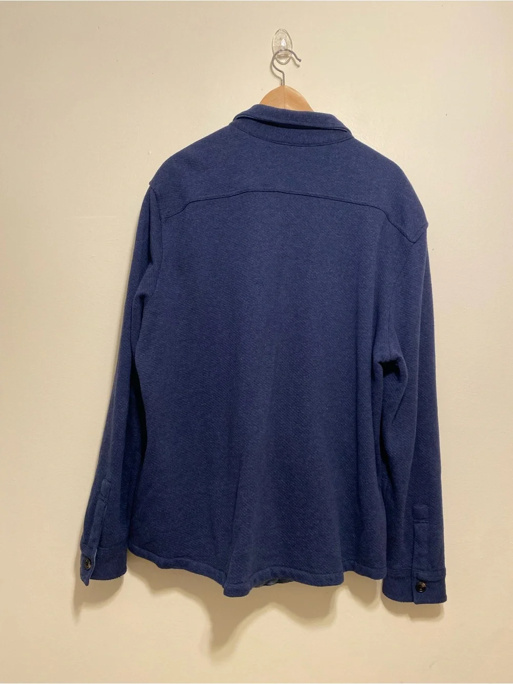 Faherty Inlet Navy Night Mélange Knit CPO Shirt Jacket $198. Size XL